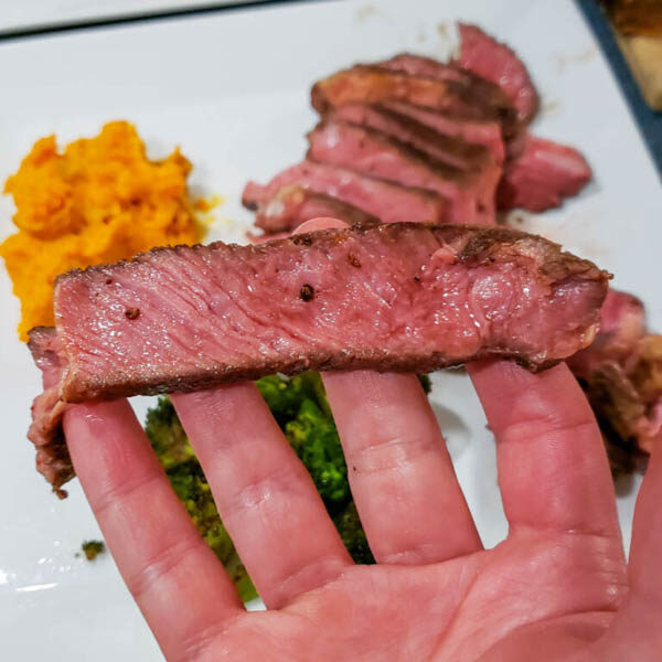 Perfect medium rare steak