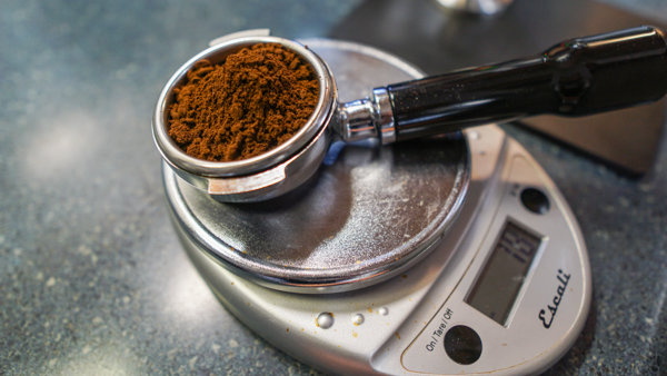 Measuring Out Coffee in a Portafilter